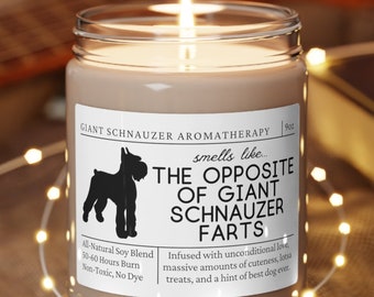 Giant Schnauzer Gifts, Giant Schnauzer Mom, Funny Schnauzer Gift, Giant Schnauzer Candle, Gift for Schnauzer Owner, Dog Fart Candle