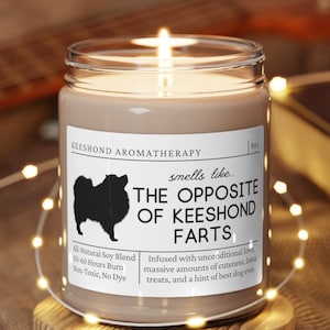 Keeshond Gifts, Keeshond Mom, Funny Keeshond Gift, Keeshond Candle, Gift for Keeshond Owner, Unique Gift for Keeshond Lover