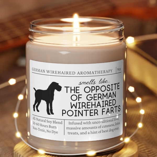 German Wirehaired Pointer Gifts, German Wirehaired Pointer Candle, German Wirehaired Pointer Mom, Gift for GWP Owner, Dog Candle