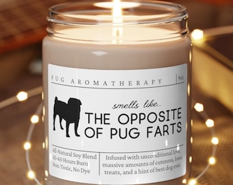 Pug Gifts, Pug Mom, Funny Pug Gift, Pug Candle, Pug Humor, Pug Dog, Pug Lover, Unique Gift for Pug Owner, Pug Mother&#39;s Day Gift