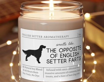 English Setter Gifts, English Setter Mom, Funny English Setter Gift, English Setter Candle, Gift for English Setter Owner