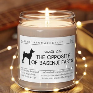 Basenji Gifts, Basenji Mom, Basenji Candle, Funny Basenji Gift, Gift for Basenji Owner, Unique Gift Basenji Lover, Father&#39;s Day Gift