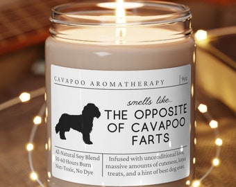 Cavapoo Gifts, Cavapoo Candle, Cavapoo Mom, Funny Cavapoo Gift, Gift for Cavapoo Owner, Smells Like the Opposite of Cavapoo Farts