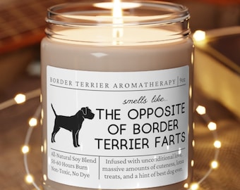Border Terrier Gifts, Border Terrier Mom, Funny Border Terrier Gift, Border Terrier Candle, Gift for Border Terrier Owner, Dog Fart Candle
