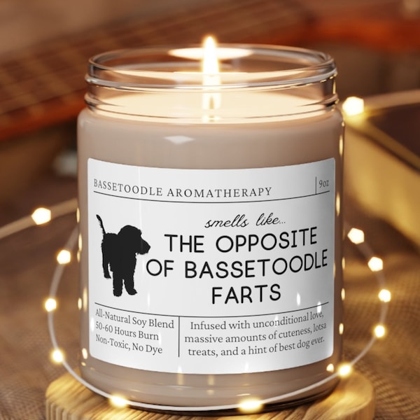 Bassetoodle Gifts, Bassetoodle Candle, Bassetoodle Mom, Gift for Bassetoodle Owner, Bassetoodle Lover