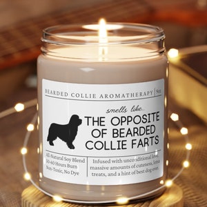 Bearded Collie Gifts, Bearded Collie Mom, Funny Bearded Collie Gift, Bearded Collie Candle, Bearded Collie Mother&#39;s Day Gift, Dog Gift