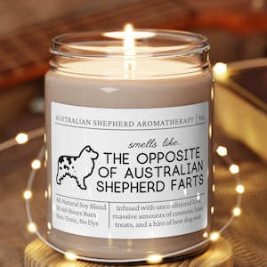 Australian Shepherd Gifts, Australian Shepherd Mom, Australian Shepherd Candle, Funny Australian Shepherd Gift, Aussie Mother's Day Gift