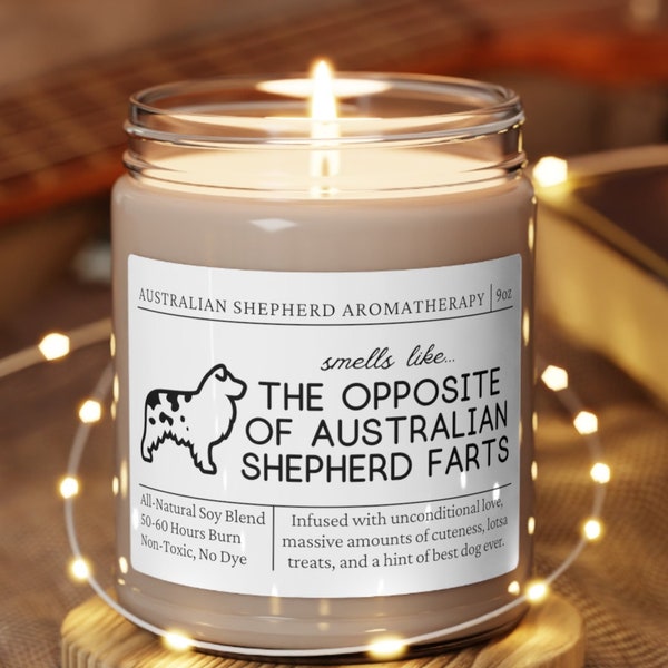 Australian Shepherd Gifts, Australian Shepherd Mom, Australian Shepherd Candle, Funny Australian Shepherd Gift, Aussie Mother's Day Gift