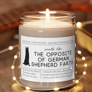 German Shepherd Gifts, German Shepherd Candle, Funny German Shepherd Gift, German Shepherd Mom, Dog Fart Candle, German Shepherd Dog Gift