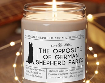 German Shepherd Gifts, German Shepherd Candle, Funny German Shepherd Gift, German Shepherd Mom, Dog Fart Candle, German Shepherd Dog Gift