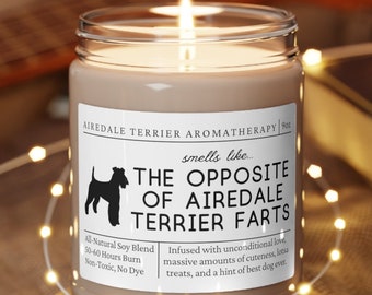 Airedale Terrier Gifts, Airedale Terrier Mom, Funny Airedale Terrier Gift, Airedale Terrier Candle, Gift for Airedale Terrier Owner