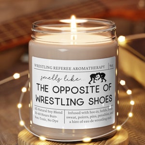 Wrestling Referee Gift, Wrestling Referee Candle, Referee Thank You Gift, End of Season Gift, Smells Like the Opposite of Wrestling Shoes