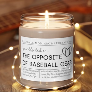 Baseball Mom, Baseball Mom Gift, Baseball Mom Candle, Gift for Mom, Gift for Baseball Mom, Unique Gift for Mom, Baseball Decor, Mother's