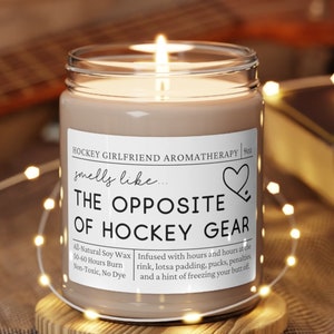 Hockey Girlfriend Gift, Hockey Girlfriend Candle, Gift for Hockey Girlfriend, Supportive Hockey Girlfriend, Funny Gift for Hockey Girlfriend