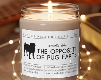 Pug Gifts, Pug Mom, Funny Pug Gift, Pug Candle, Pug Humor, Pug Dog, Pug Lover, Unique Gift for Pug Owner, Pug Mothers Day Gift