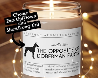 Doberman Gifts, Doberman Mom, Doberman Candle, Funny Doberman Gift, Doberman Decor, Unique Gift for Doberman Owner, Mother's Day Gift