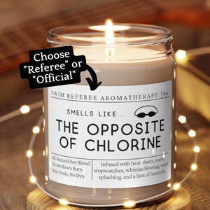 Swim Referee Gift, Swim Candle, Swim Gift, End of Season Gift for Referee, Smells Like the Opposite of Chlorine Candle, Swim Official