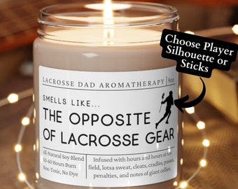 Lacrosse Dad, Lax Dad Gift, Gift for Lacrosse Dad, Lacrosse Dad Candle, Smells Like the Opposite of Lacrosse Gear, Father's Day Gift