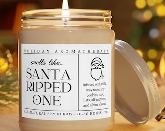 Christmas Gag Gift, Funny Christmas Candle, Santa Candle, White Elephant Gift, Funny Holiday Gift, Humorous Holiday Gift, Holiday Scents