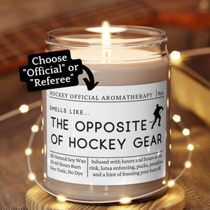 Hockey Official Gift, Hockey Official Candle, Hockey Referee Gift, Hockey Candle, End of Season Gift for Hockey Official, Hockey Ref Candle