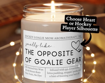 Hockey Goalie Mom, Hockey Goalie Mom Gift, Hockey Goalie Mom Candle, Gift for Hockey Goalie Mom, Hockey Team Mom Gift, Goalie Mom Humor