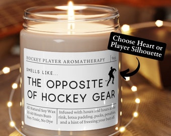 Hockey Player Gift, Hockey Player Candle, Gift for Hockey Player, Hockey Gift, Fun Gift Hockey Player, Smells Like the Opposite of™ Candle