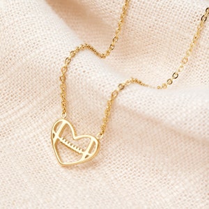 Football Necklace, Football Gifts, Football Mom, Senior Football Mom, Football Heart Necklace, Football Jewelry, Football Banquet
