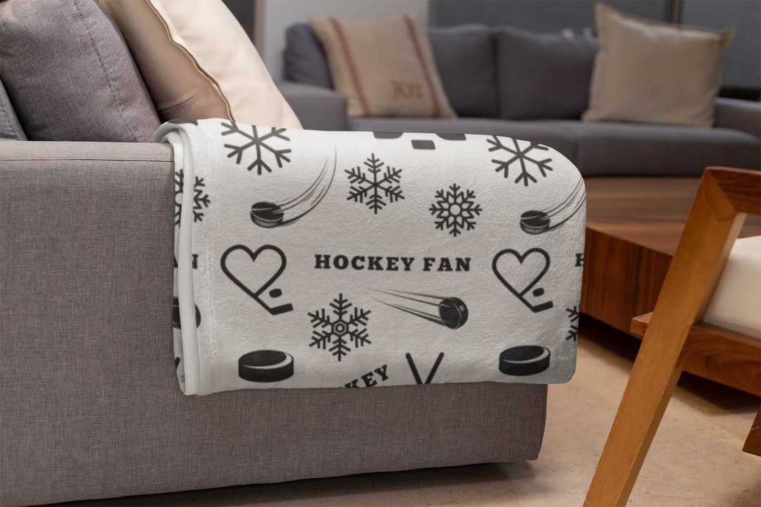 Hockey Fan Blanket Hockey Blanket Hockey Fan Gifts Gift for Etsy