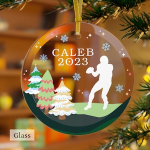 Football Ornament, Personalized Football Ornament, Football Player Ornament, Custom Football Player Ornament, Football Ornament, Christmas
