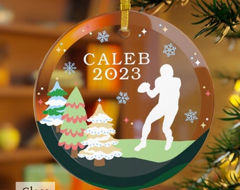 Football Ornament, Personalized Football Ornament, Football Player Ornament, Custom Football Player Ornament, Football Ornament, Christmas