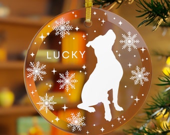 Personalized Pit Bull Ornament, Pit Bull Christmas Gift, Pit Bull Present, Pit Bull Mom Gift, Pitty Gift, Dog Name Ornament, Pit Bull Lover