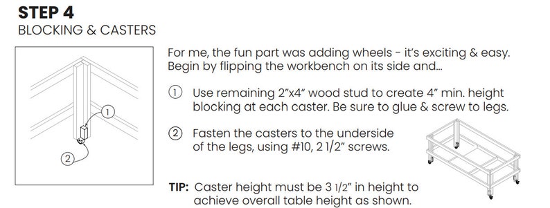 DIY Mobile Workbench PDF Plans for Miter Saw/Table Saw Includes Step-by-Step Guide w/ Free 3D Model by QR Code image 6