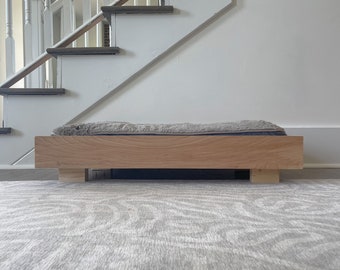 DIY Modern Dog Bed PDF Plans Made with Real Wood - Includes Step-by-Step Guide w/ Free 3D Model by QR Code