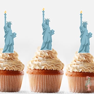 Statua della Libertà Cupcake Toppers Decorazione per feste