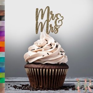De heer en mevrouw Wedding Engagement Glitter Cupcake Toppers Party Decoratie