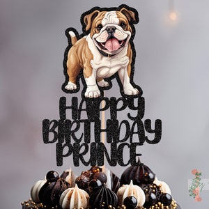 Handmade English Bulldog Cake Topper Decoration Birthday Etsy