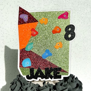 Boulder Kletterwand Personalisierte benutzerdefinierte Glitter Happy Birthday Cake Topper Partydekoration