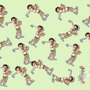 Personalised Face Golf Table Scatter Confetti Cake Birthday Party Decoration Golfer