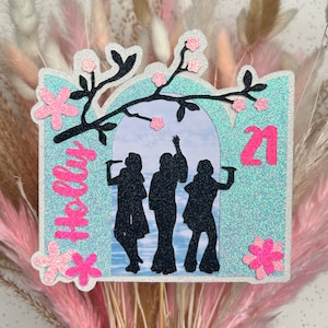 Greek Party Personalised Custom Glitter Dancing Queen Cake Topper Party Decoration