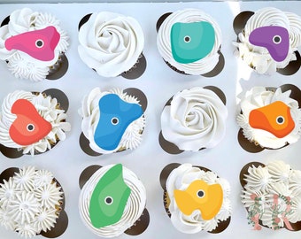 Boulder Climbing Grips Cupcake Toppers Party Decoration Birthday