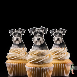 Schnauzer Cupcake Toppers Party Dekoration