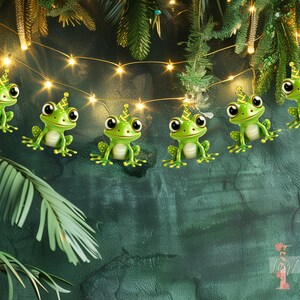 Party Frog Banner Birthday Party Decoration Backdrop Bunting