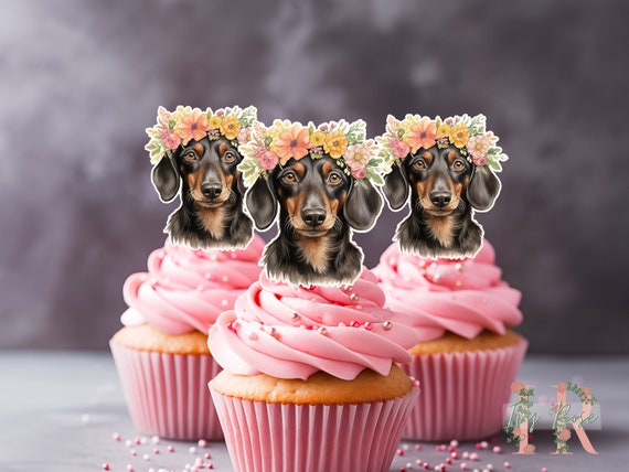 Dachshund cupcake cake 2025
