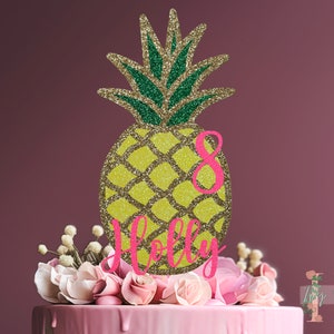 Ananas Personalisierte Benutzerdefinierte Glitzer Name Alter Cake Topper Party Dekoration