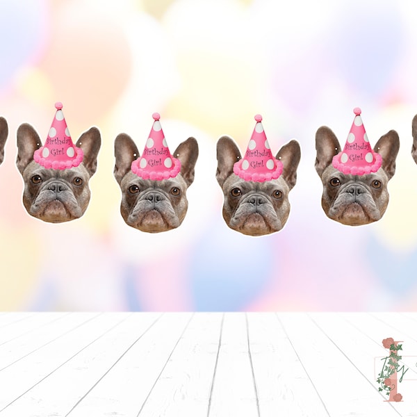 Personalised Photo Pet Banner Birthday Dog Party Decoration Backdrop Custom Image