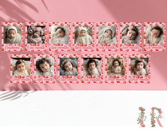 Personalised Photo Strawberry Milestone Banner Bunting Party Decoration Berry 1st Birthday