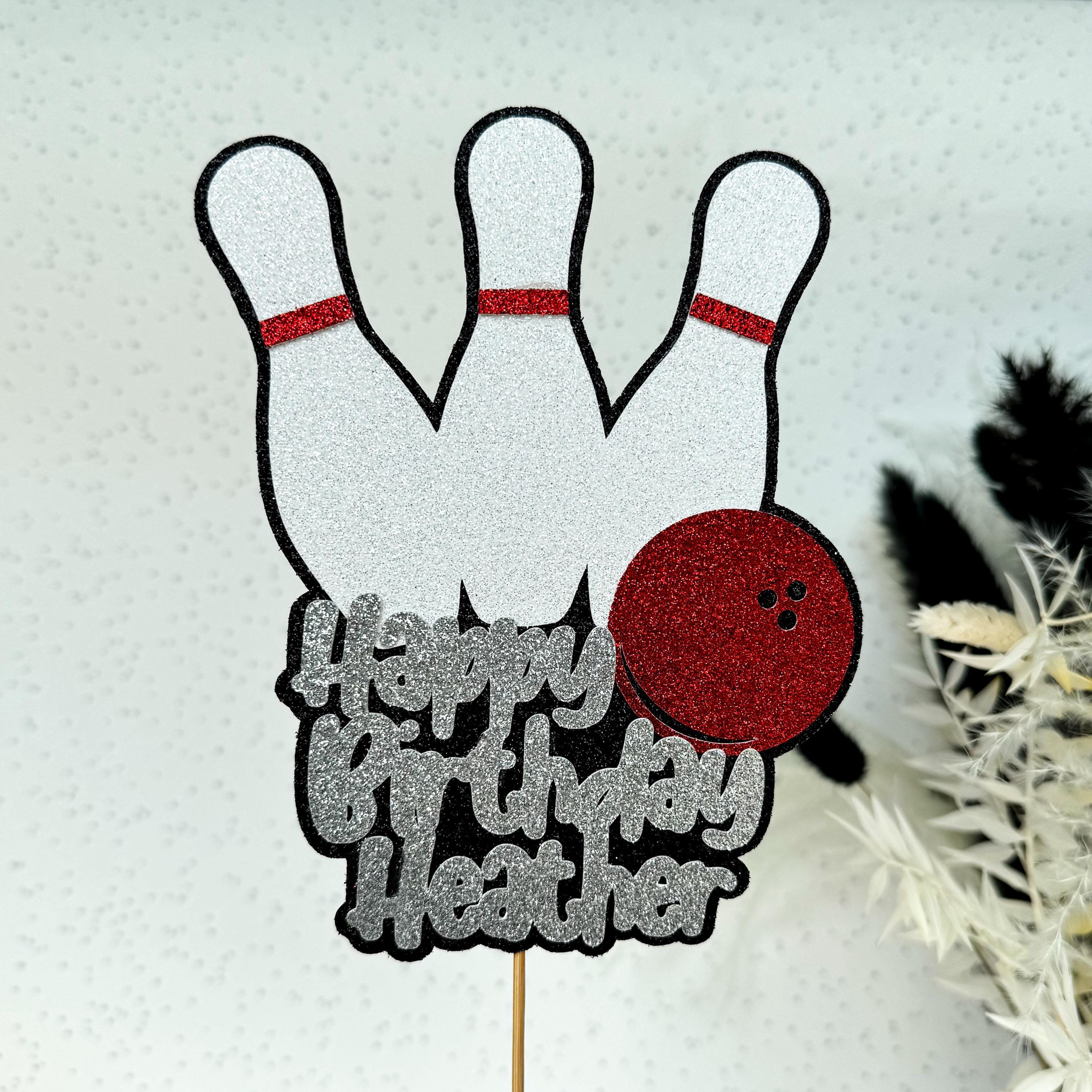 Bowling Happy Birthday Cake Topper - Sport Theme Decor For Kids & Adults - View #5