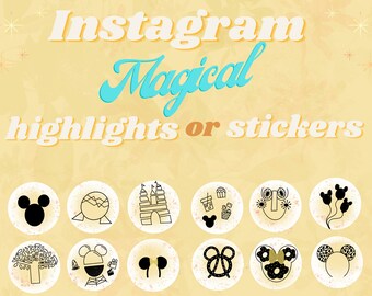 Digital Download: Instagram Yellow Mouse Highlights or Stickers Bundle of 12