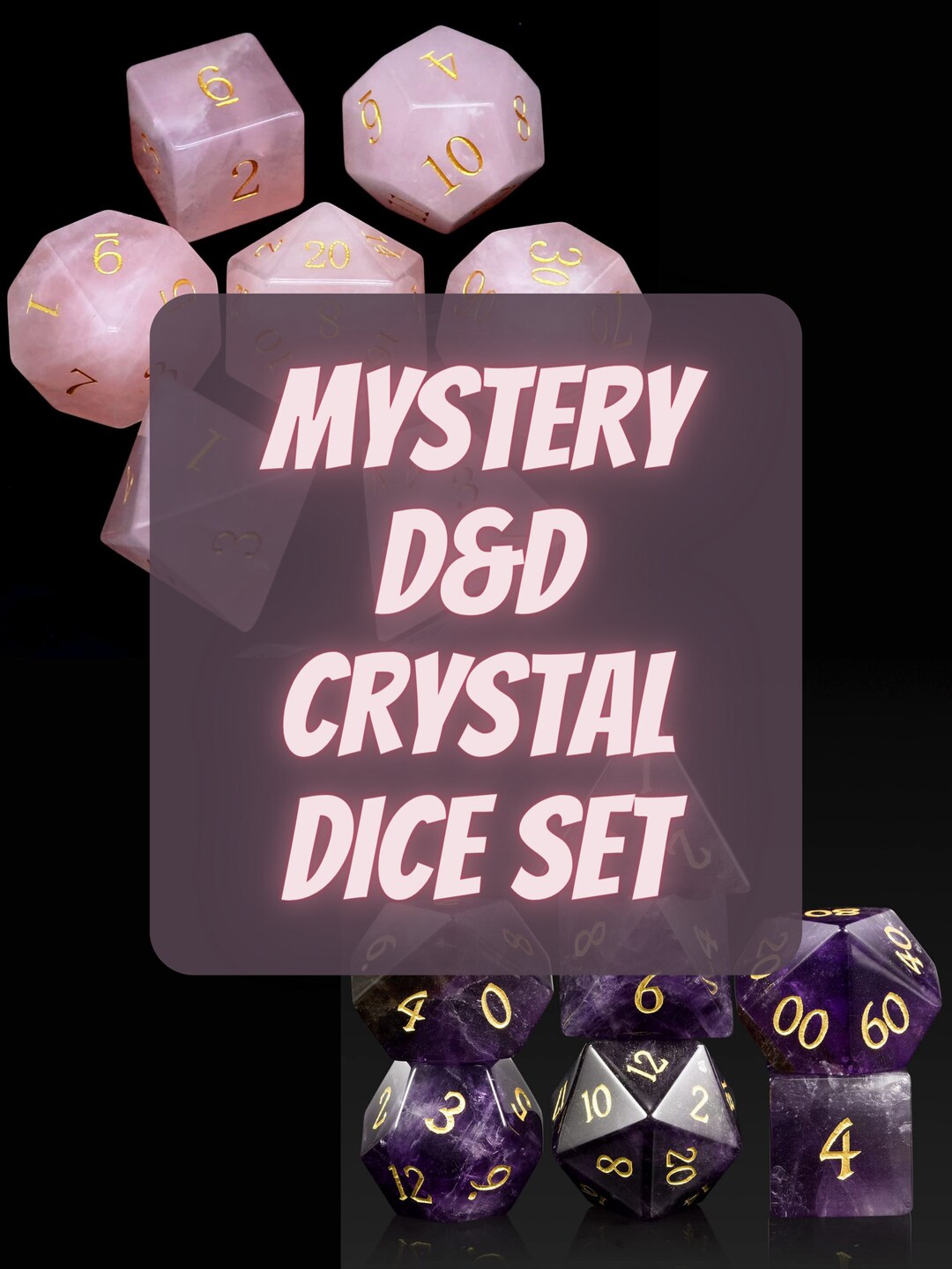 Crystal Dice Grab Bagmystery TTRPG Stone Dice Gift Box Etsy