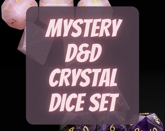 Crystal Dice Grab Bag-Mystery TTRPG Stone Dice Gift Box